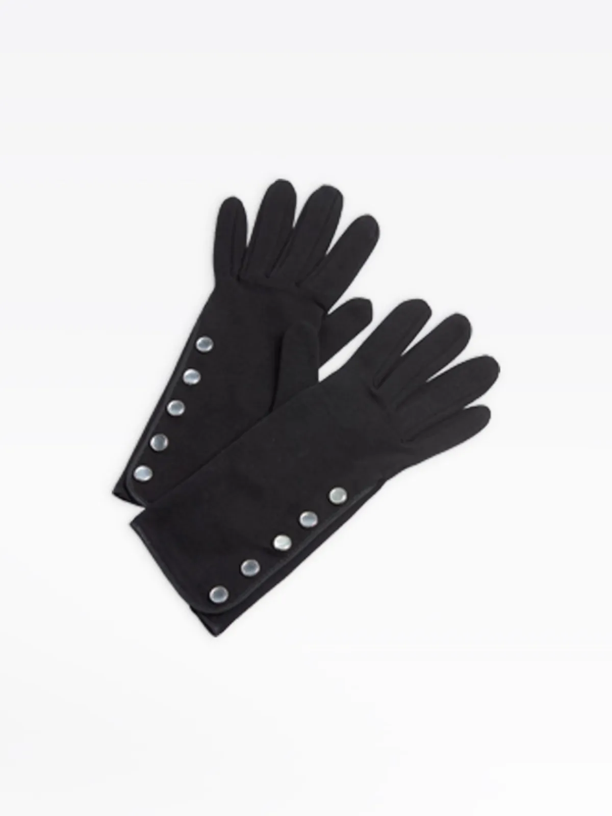 Black Snap Gloves<agnès b. Cheap