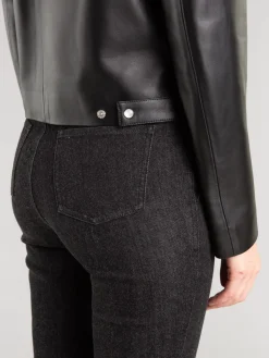 Black Snap Lambskin Cardigan<agnès b. Online