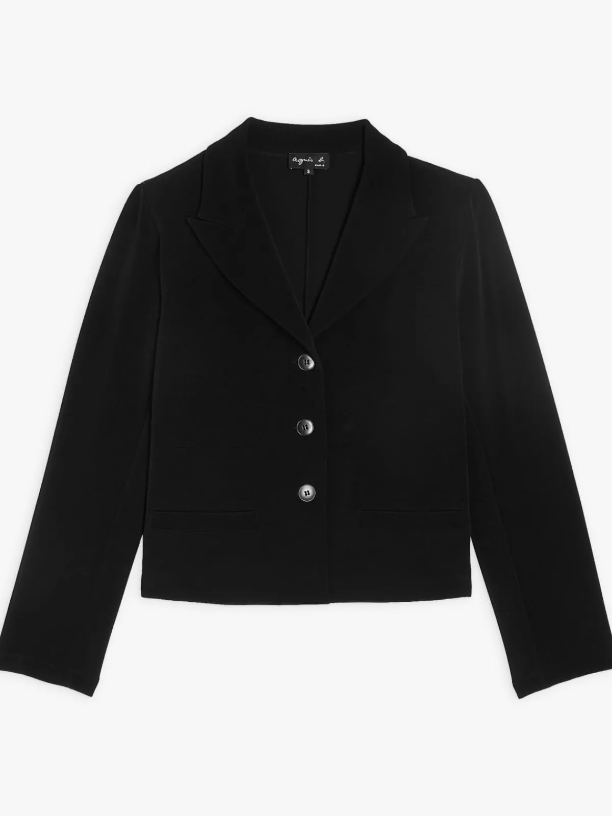 Black Spencer Waistcoat-style Jacket<agnès b. Outlet