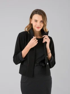 Black Spencer Waistcoat-style Jacket<agnès b. Outlet