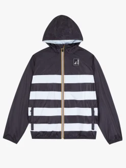 Black Striped Unisex X K-way Claude Parka<agnès b. Flash Sale