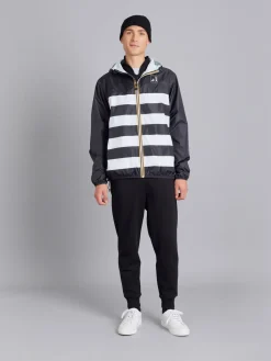 Black Striped Unisex X K-way Claude Parka<agnès b. Flash Sale