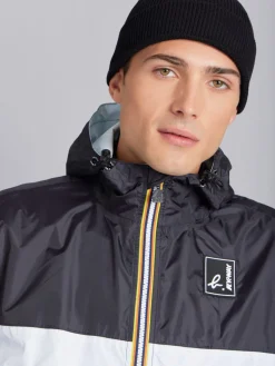 Black Striped Unisex X K-way Claude Parka<agnès b. Flash Sale