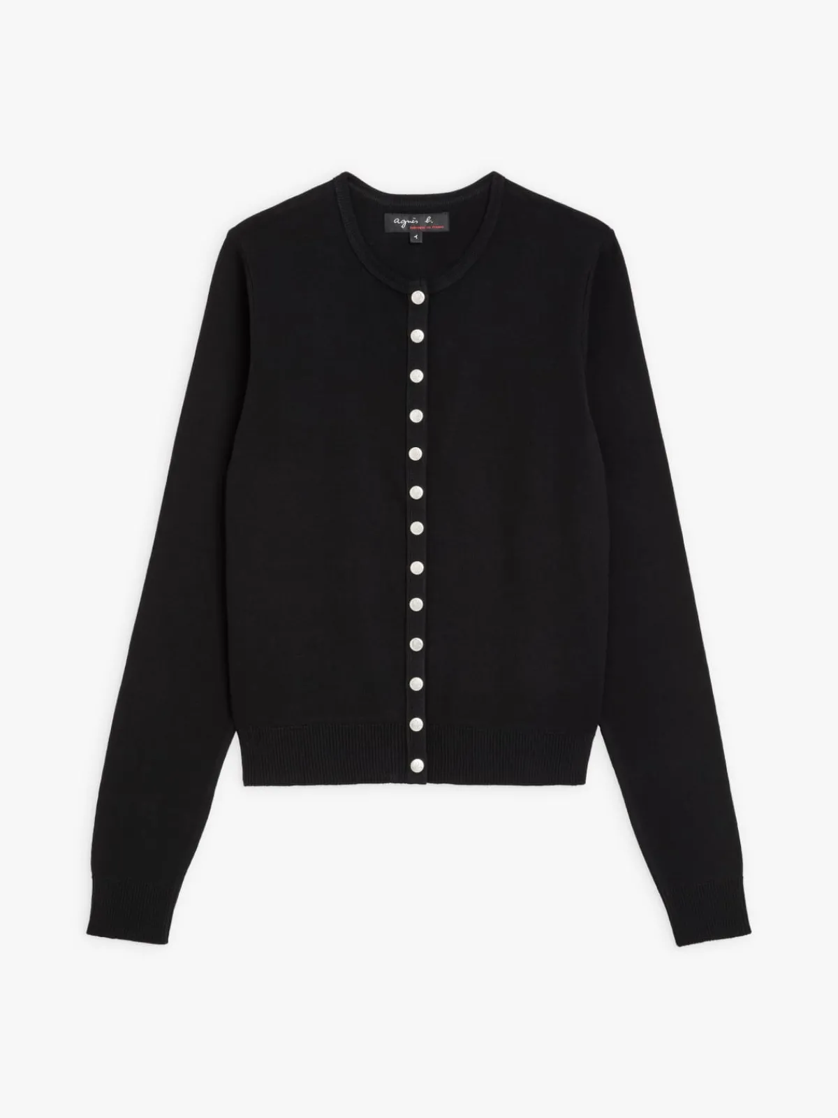 Black Swing Snap Cardigan<agnès b. Flash Sale