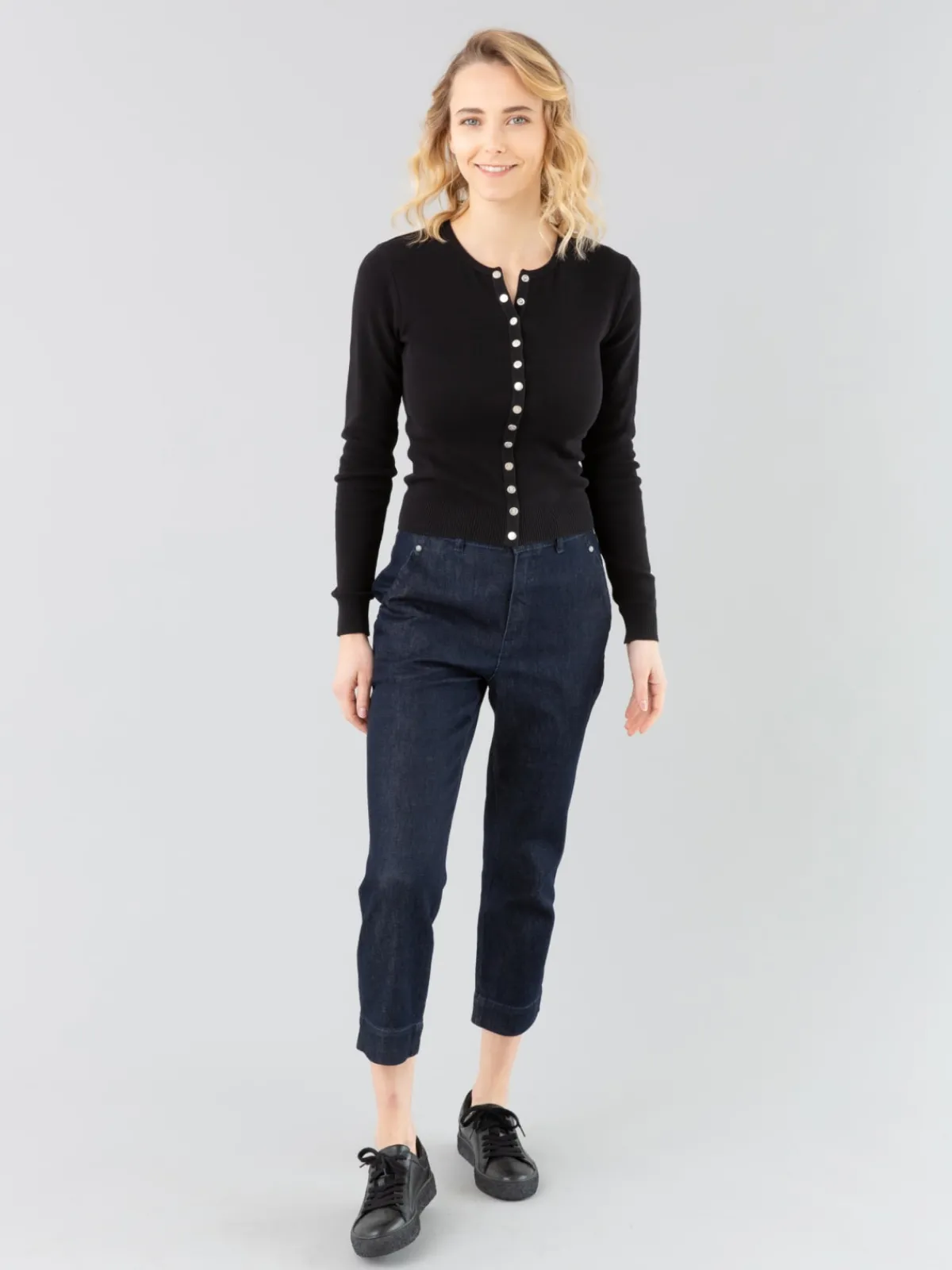 Black Swing Snap Cardigan<agnès b. Flash Sale