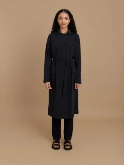 Black Technical Fabric Waterproof Windproof Coat<agnès b. Clearance