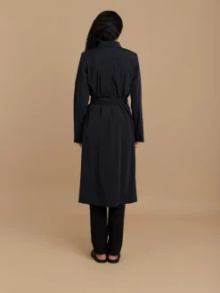Black Technical Fabric Waterproof Windproof Coat<agnès b. Clearance