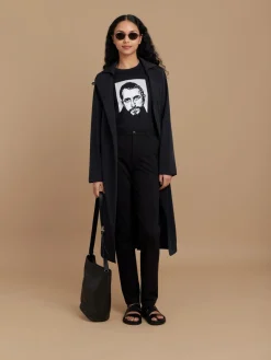 Black Technical Fabric Waterproof Windproof Coat<agnès b. Clearance