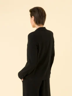 Black Unlined Crepe Jacket<agnès b. Clearance