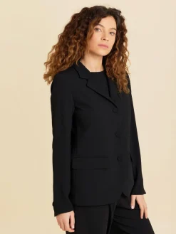 Black Unlined Crepe Suit Jacket<agnès b. Flash Sale