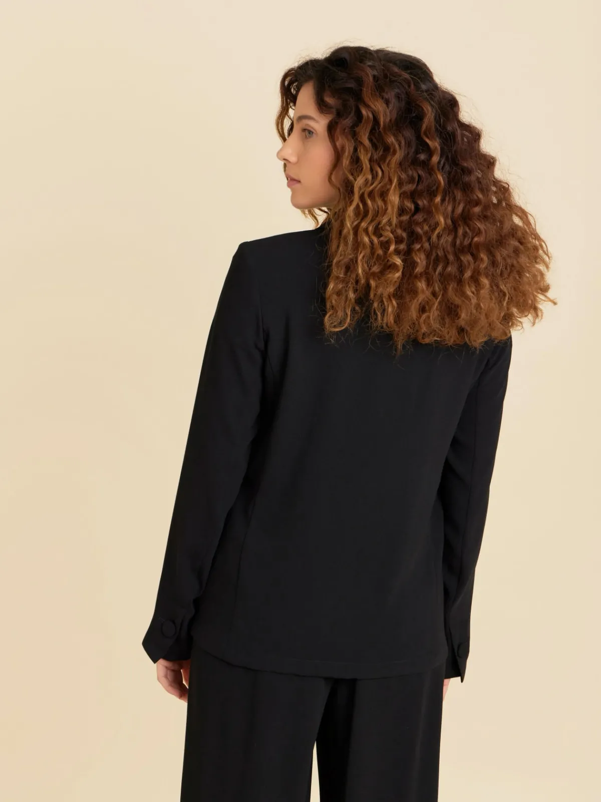 Black Unlined Crepe Suit Jacket<agnès b. Flash Sale