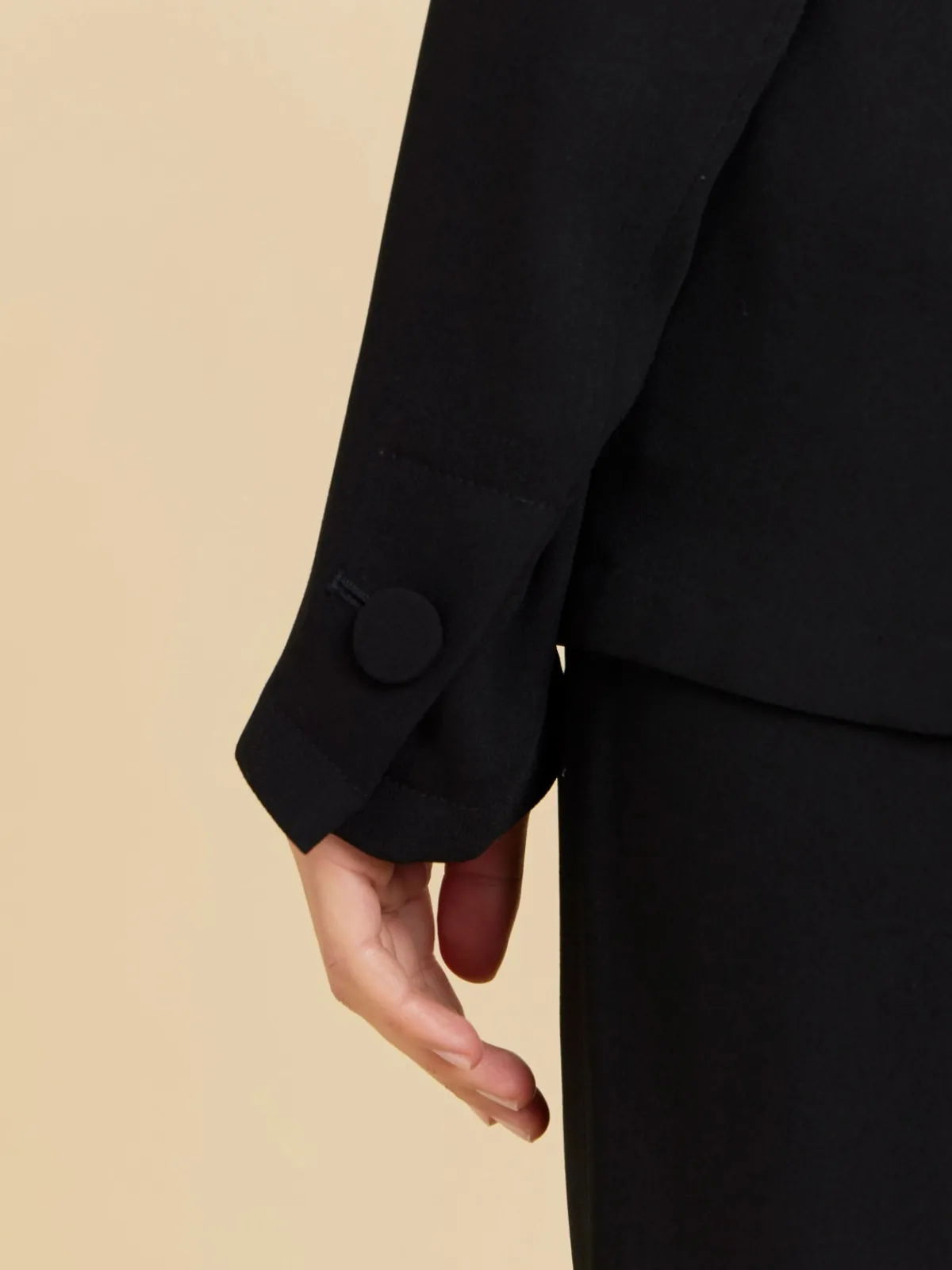 Black Unlined Crepe Suit Jacket<agnès b. Flash Sale
