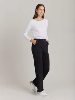 Black Viscose Boy Pants<agnès b. Hot