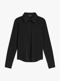 Black Viscose Boys Shirt<agnès b. Store