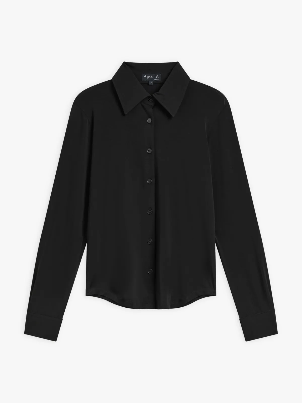 Black Viscose Boys Shirt<agnès b. Store