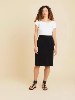 Black Viscose Lyrique Skirt<agnès b. Store