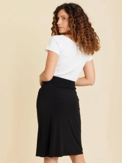 Black Viscose Lyrique Skirt<agnès b. Store