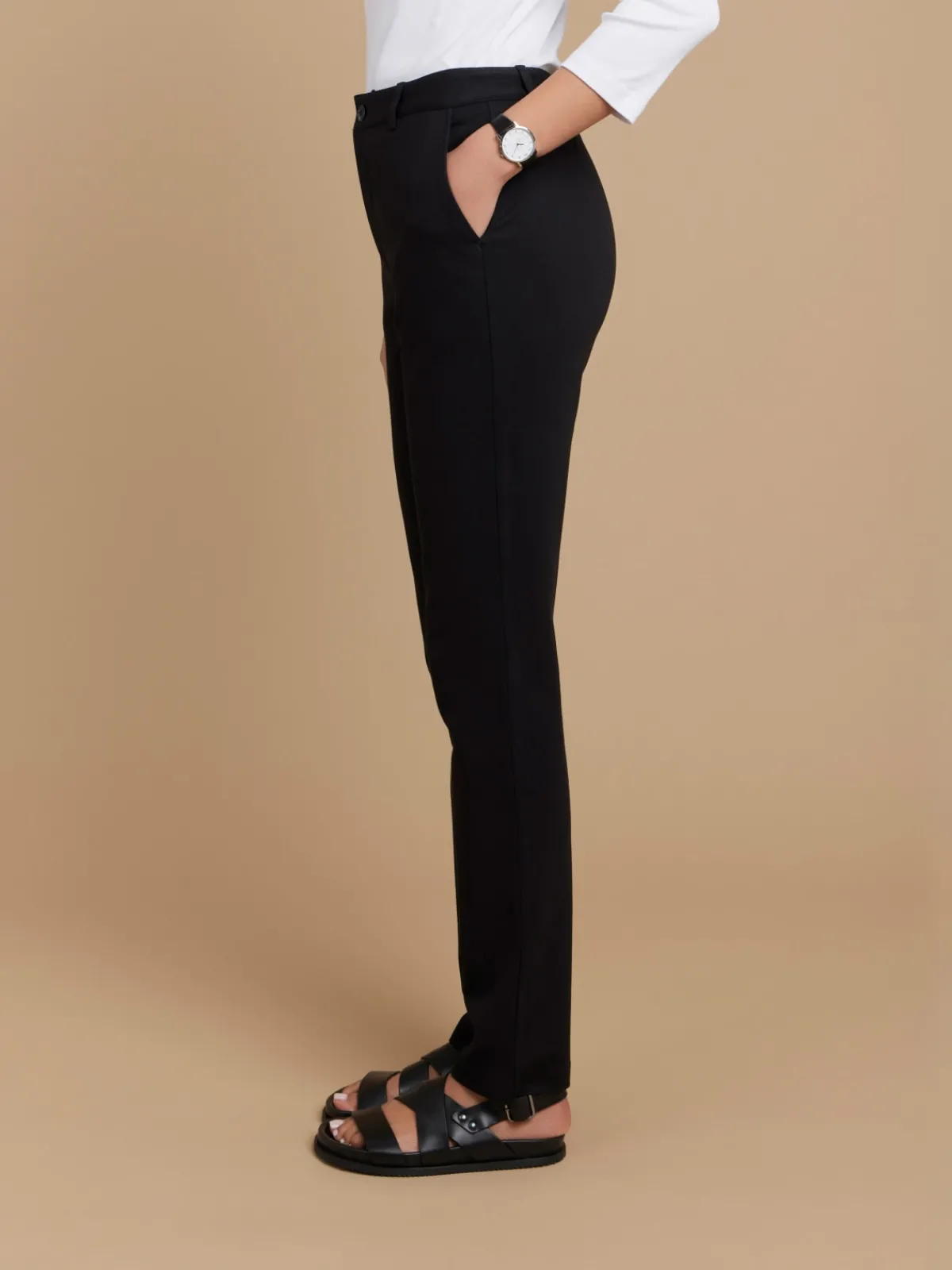 Black Viscose Man Pants<agnès b. Fashion