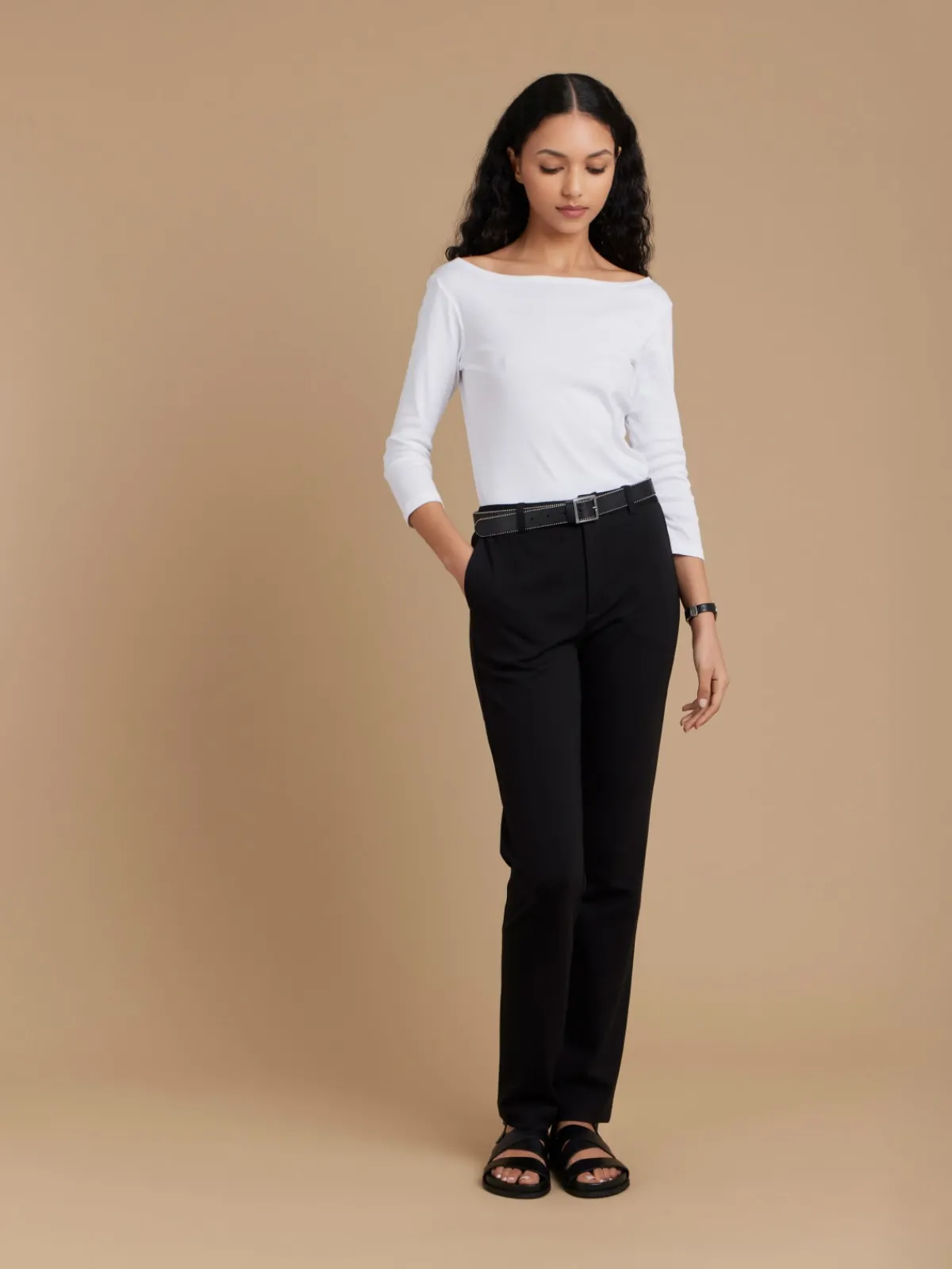 Black Viscose Man Pants<agnès b. Fashion