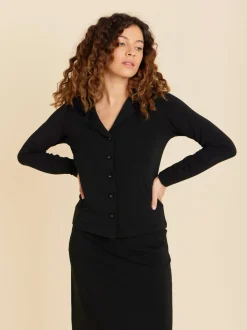 Black Viscose New Cubana Shirt<agnès b. Best