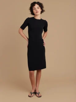 Black Viscose New Oriane Dress<agnès b. Shop
