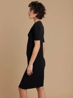 Black Viscose New Oriane Dress<agnès b. Shop