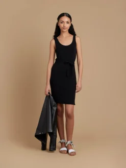 Black Viscose Popy Dress<agnès b. Clearance