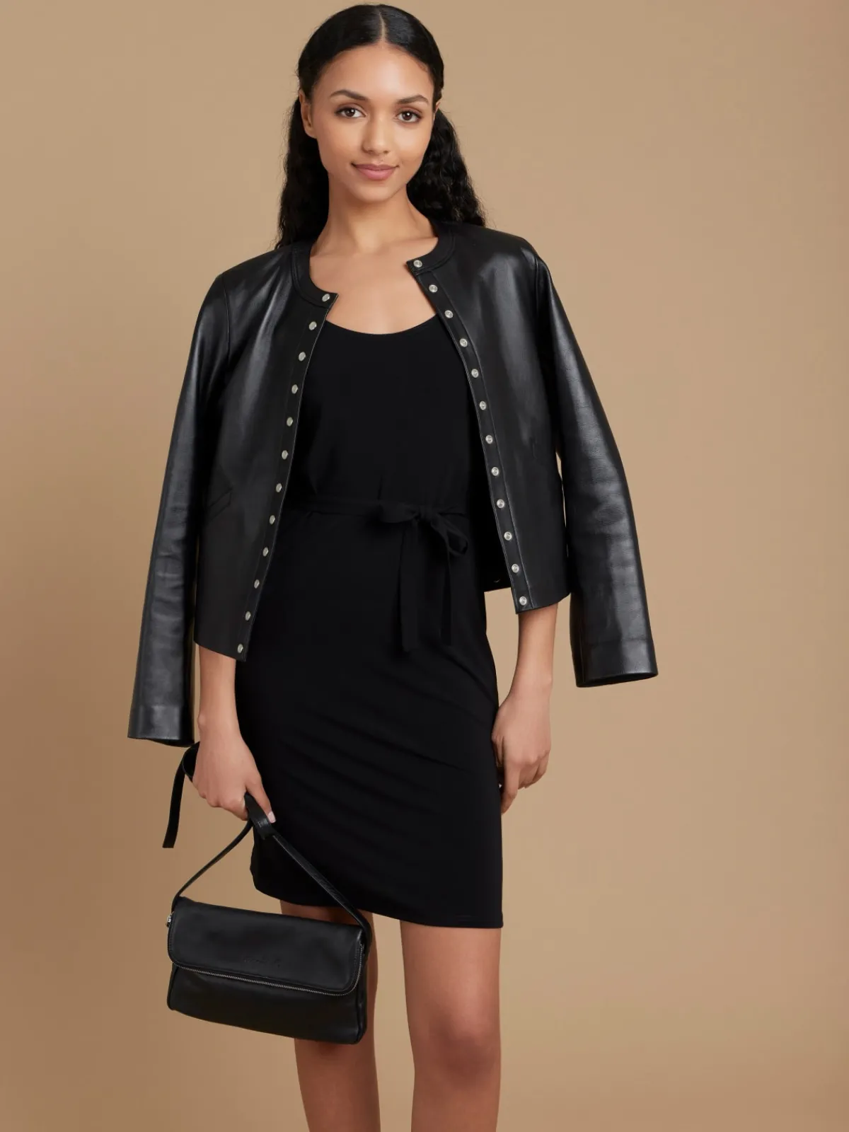 Black Viscose Popy Dress<agnès b. Clearance