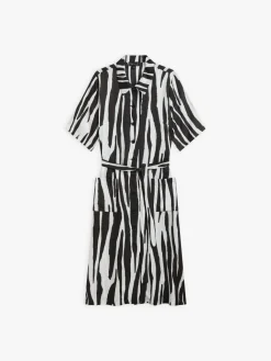 Black Viscose Print BB Dress<agnès b. New
