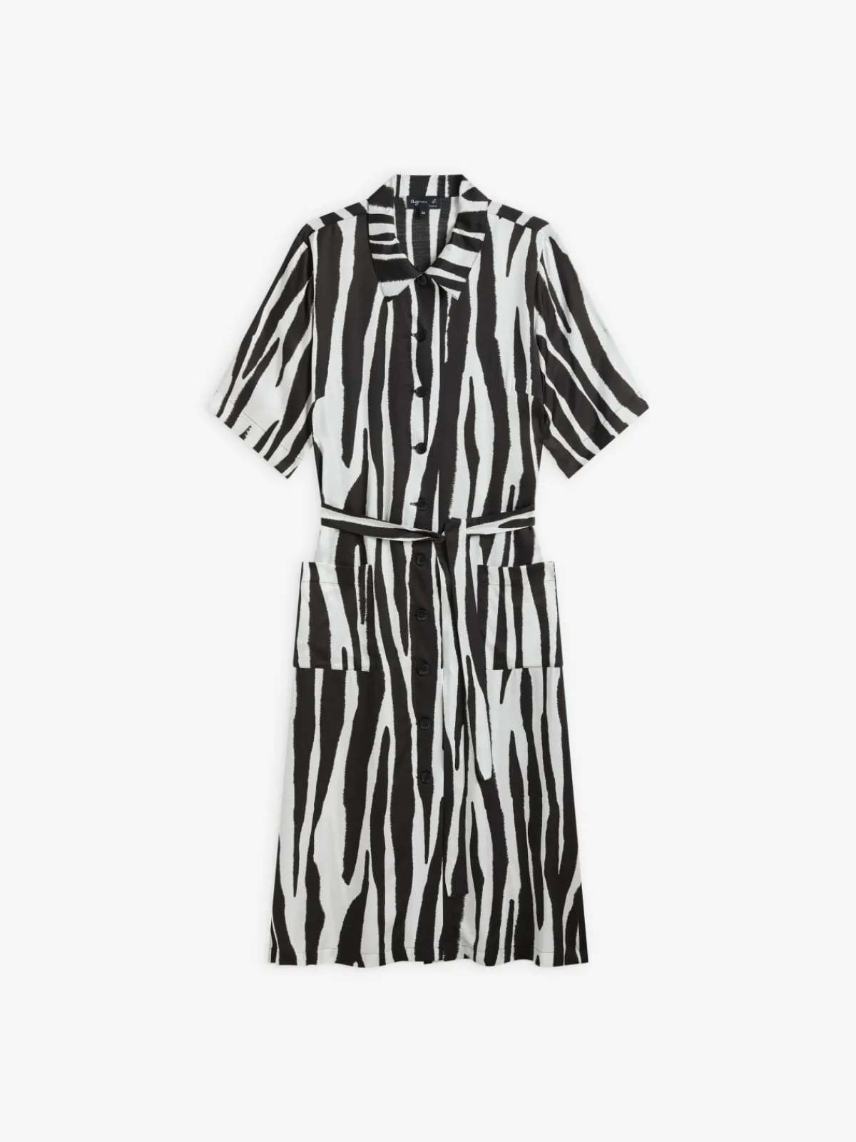Black Viscose Print BB Dress<agnès b. New