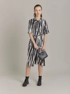 Black Viscose Print BB Dress<agnès b. New