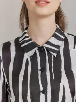 Black Viscose Print BB Dress<agnès b. New