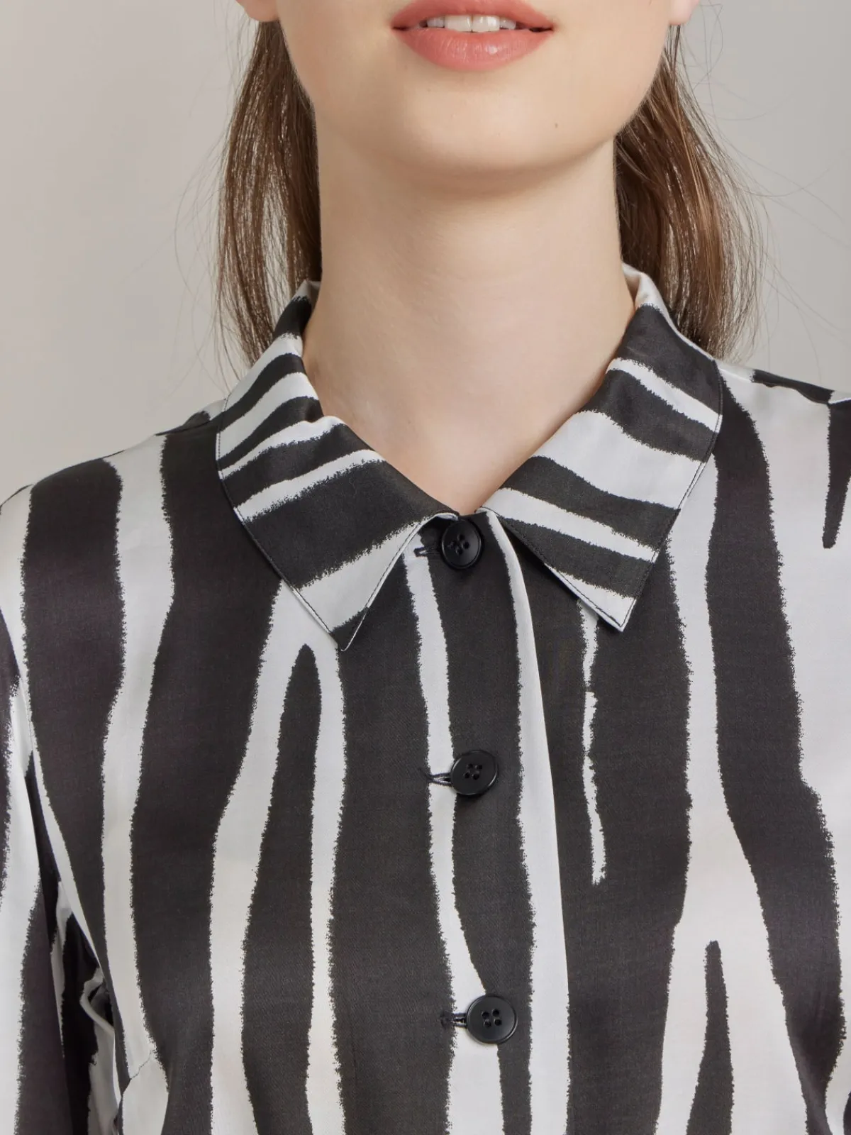 Black Viscose Print BB Dress<agnès b. New