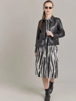 Black Viscose Print BB Dress<agnès b. New