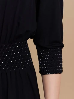 Black Viscose Short Carry Dress<agnès b. Store
