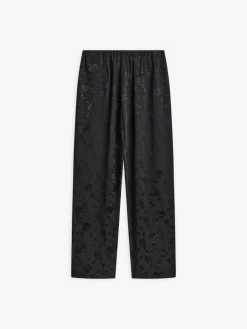 Black Viscose Vietnam Floral Wide-pants<agnès b. Store