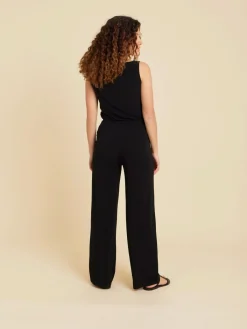 Black Viscose Wide Elegant Pants<agnès b. Store