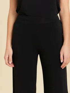 Black Viscose Wide Elegant Pants<agnès b. Store