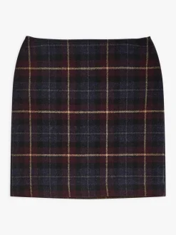 Black Wool Checked Erin Skirt<agnès b. Clearance