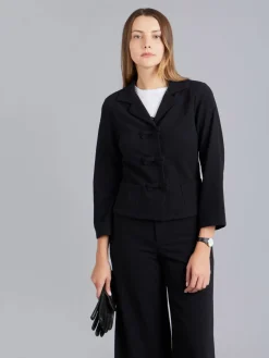 Black Wool Crêpe Jacket<agnès b. Best Sale