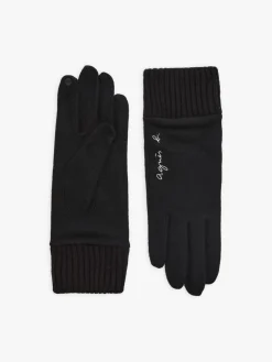 Black Wool Flèche Gloves<agnès b. Best Sale