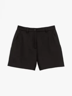 Black Wool Gabardine Shorts<agnès b. Online