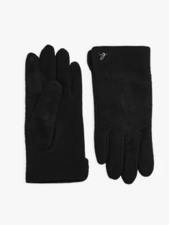 Black Wool Logo Janis Gloves<agnès b. Best