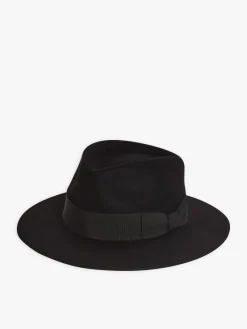 Black Wool Saliou Hat<agnès b. Hot