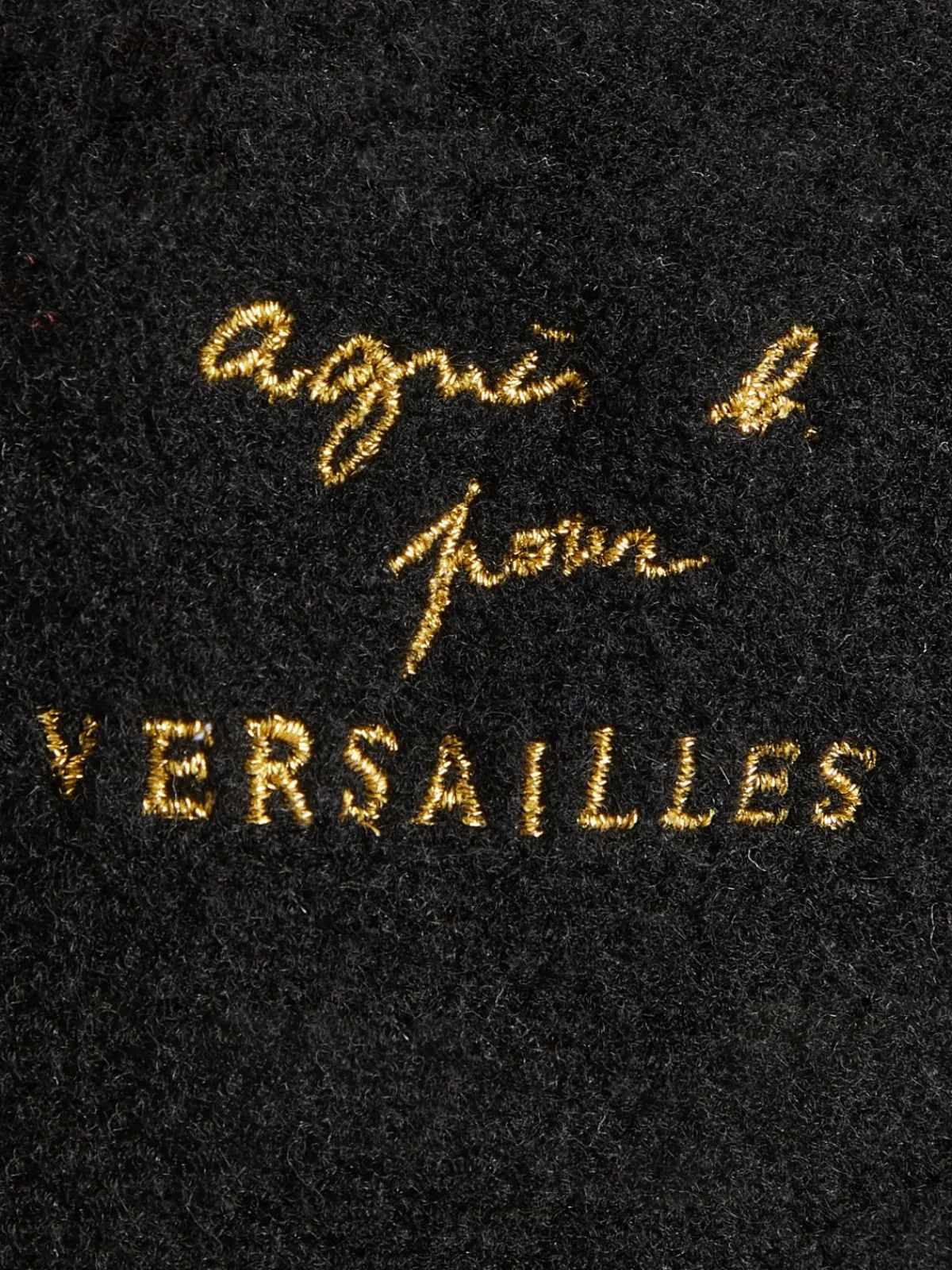 Black Wool Versailles Beret<agnès b. Sale