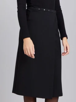 Black Wrap Skirt With Snaps<agnès b. Shop