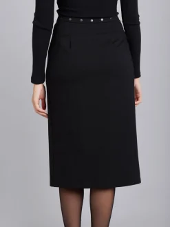 Black Wrap Skirt With Snaps<agnès b. Shop