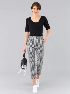 Black Wrap-over Zenith Cotton Top<agnès b. Flash Sale