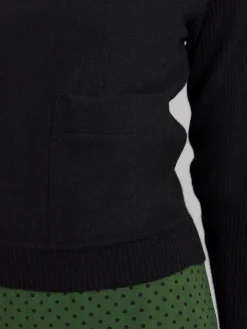 Black Yak Wool Pocket Sweater<agnès b. Fashion