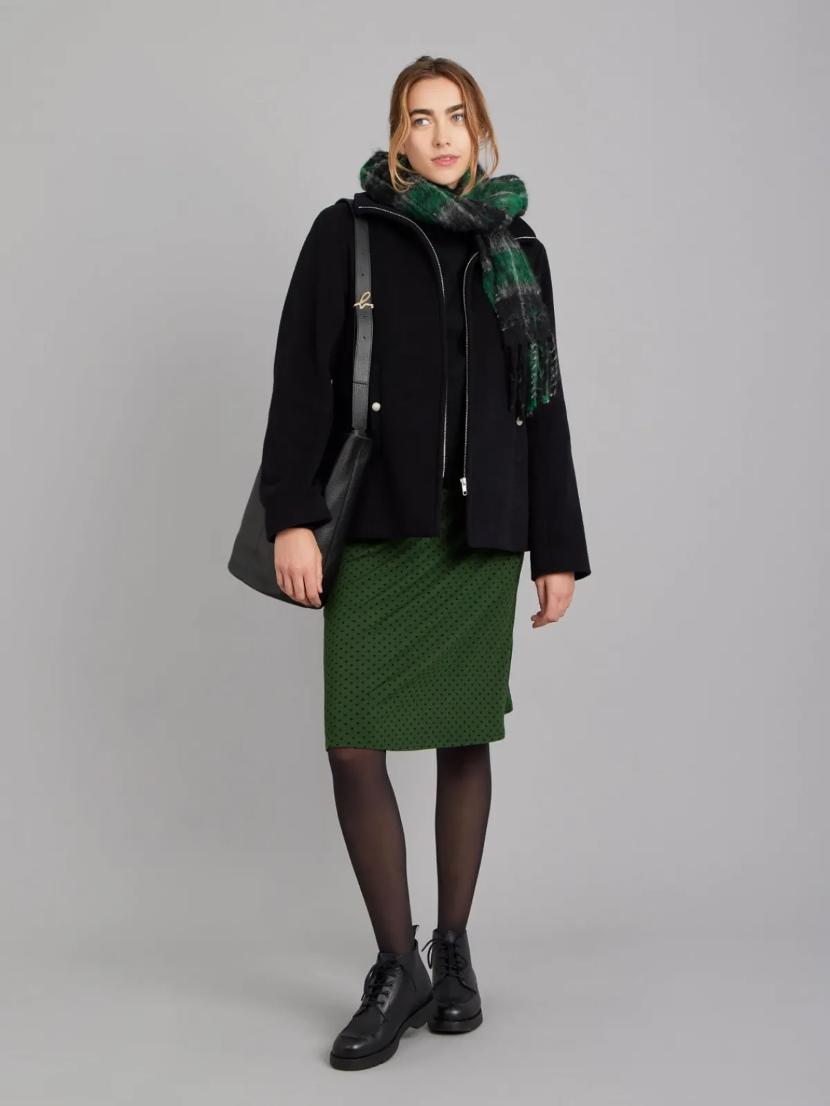 Black Yak Wool Pocket Sweater<agnès b. Fashion